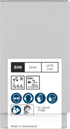 Lâmina de serra tico-tico Bosch PRO Metal T121BFC grossa de 92 mm.